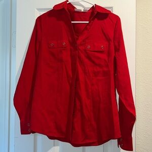 Cato red button down collared shirt